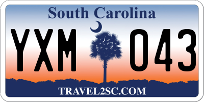 SC license plate YXM043