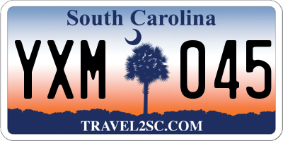 SC license plate YXM045