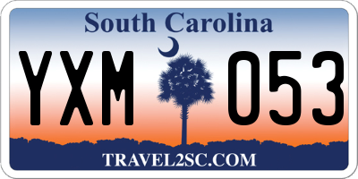SC license plate YXM053