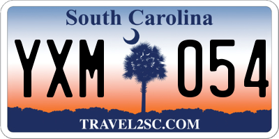 SC license plate YXM054