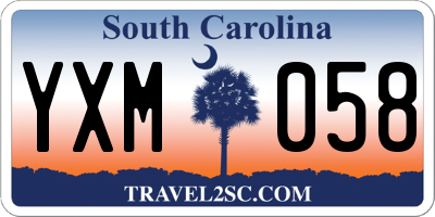 SC license plate YXM058
