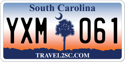 SC license plate YXM061
