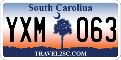 SC license plate YXM063