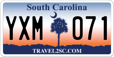 SC license plate YXM071