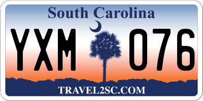 SC license plate YXM076