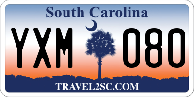 SC license plate YXM080