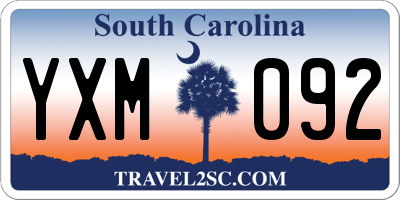 SC license plate YXM092