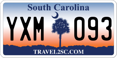 SC license plate YXM093
