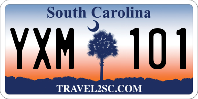 SC license plate YXM101