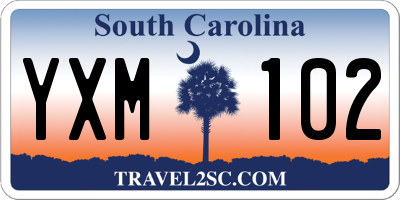 SC license plate YXM102