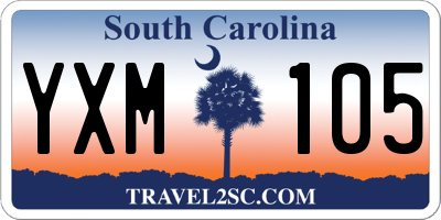 SC license plate YXM105