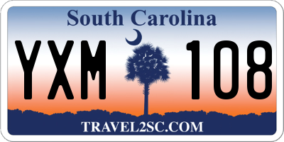 SC license plate YXM108