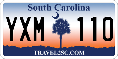 SC license plate YXM110
