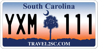 SC license plate YXM111