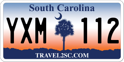 SC license plate YXM112
