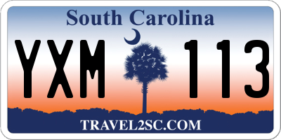 SC license plate YXM113