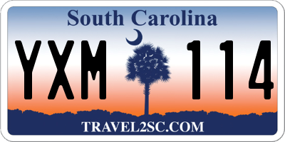 SC license plate YXM114