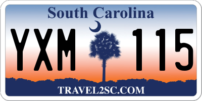 SC license plate YXM115