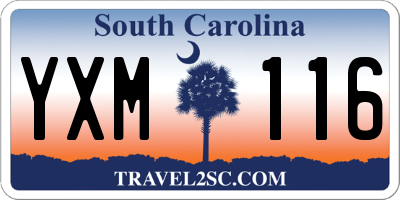 SC license plate YXM116