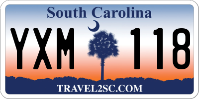 SC license plate YXM118