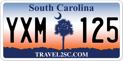 SC license plate YXM125