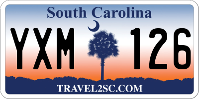SC license plate YXM126