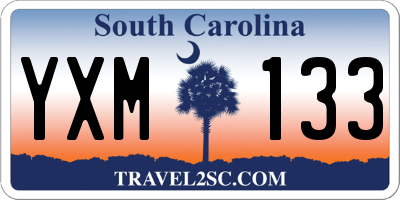 SC license plate YXM133