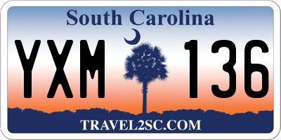 SC license plate YXM136