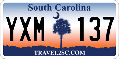 SC license plate YXM137