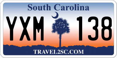 SC license plate YXM138