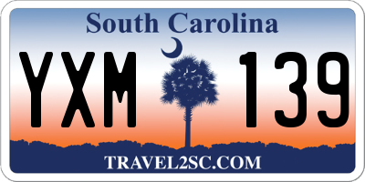 SC license plate YXM139