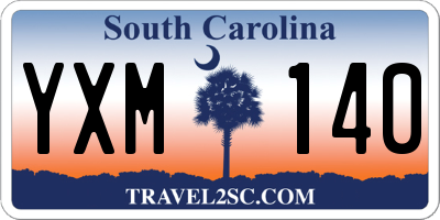 SC license plate YXM140