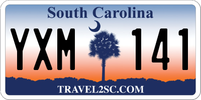 SC license plate YXM141