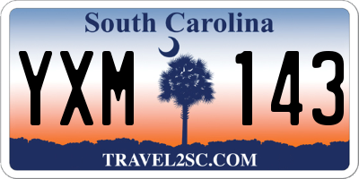 SC license plate YXM143