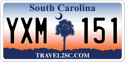 SC license plate YXM151