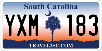 SC license plate YXM183