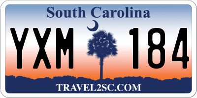 SC license plate YXM184