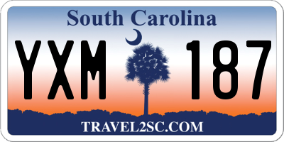 SC license plate YXM187