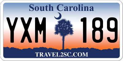 SC license plate YXM189