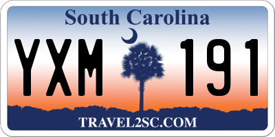 SC license plate YXM191