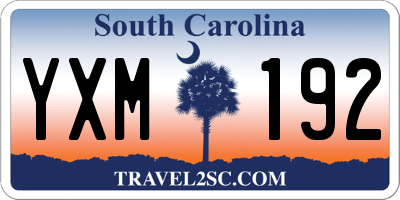 SC license plate YXM192