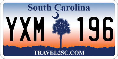 SC license plate YXM196