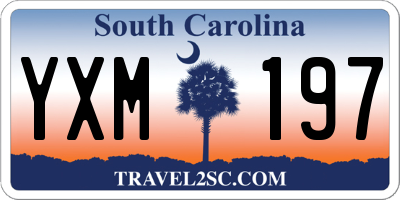SC license plate YXM197