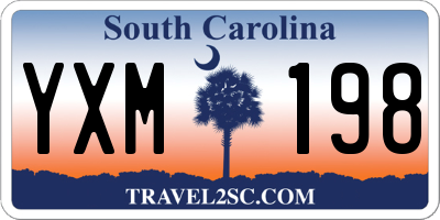 SC license plate YXM198