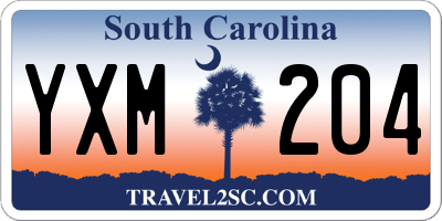 SC license plate YXM204