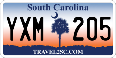 SC license plate YXM205