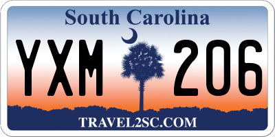 SC license plate YXM206