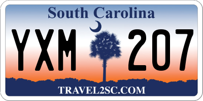 SC license plate YXM207