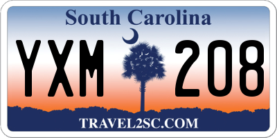 SC license plate YXM208