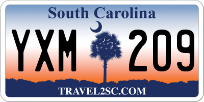 SC license plate YXM209